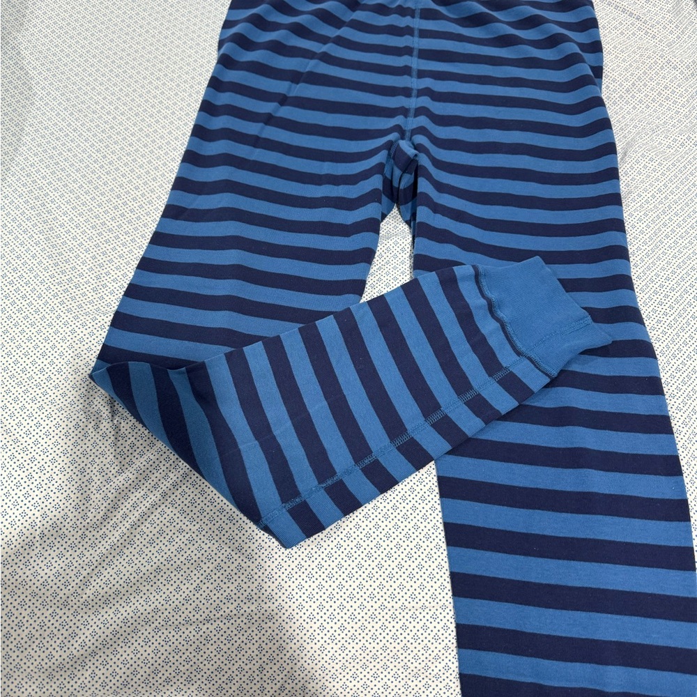 HANNA ANDERSSON  BLUE STRIPED ORGANIC COTTON PAJAMA BOTTOMS XXL UNISEX!!